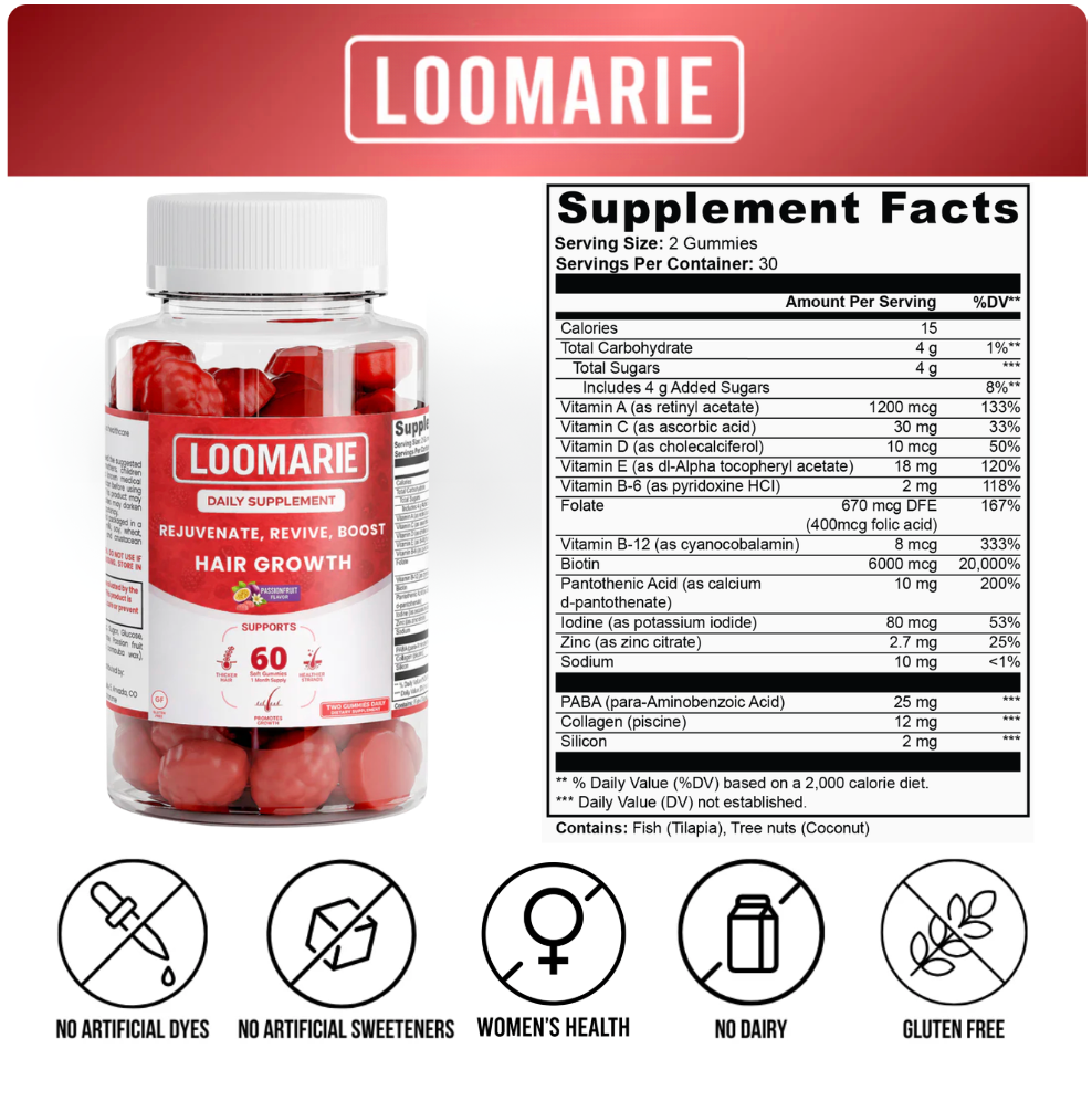 LOOMARIE - RRB Hair Growth Gummies